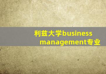 利兹大学business management专业